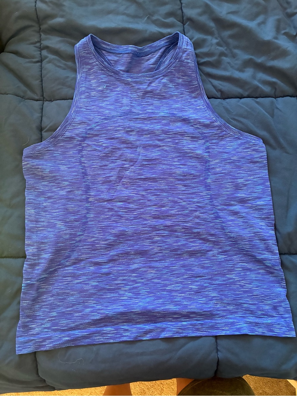 lululemon athletica blue Space-Dye High Neck Tank